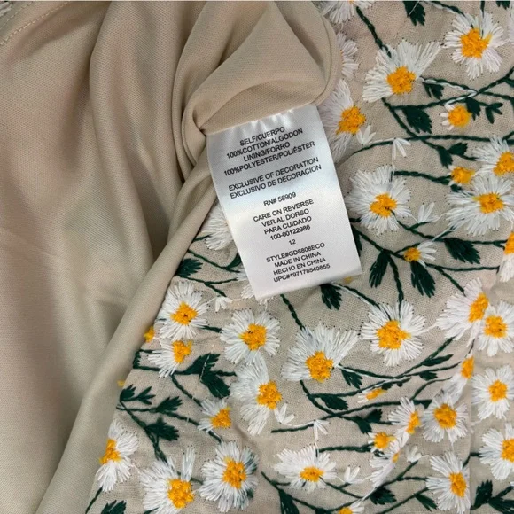 GB Girls Sleeveless Floral Embroidered Midi Dress Sz 12 NWT | Gianni Bini Dress- - Picture 13 of 15